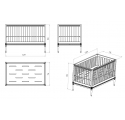Lit bébé évolutif  avec matelas - Bouleau Naturel