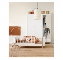 Lit junior WOOD Mini + - Blanc/chêne - 68x162 cm