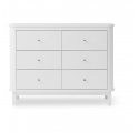 Commode 6 tiroirs WOOD - Blanc