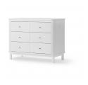 Commode 6 tiroirs WOOD - Blanc