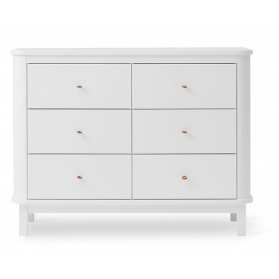 Commode 6 tiroirs WOOD - Blanc
