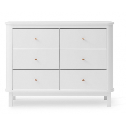 Commode 6 tiroirs WOOD - Blanc