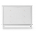 Commode 6 tiroirs WOOD - Blanc