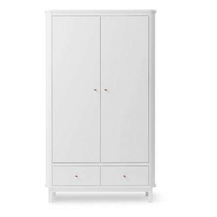 Armoire 2 portes WOOD - Blanc