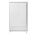 Armoire 2 portes WOOD - Blanc