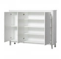 Armoire multi-rangement 3 portes WOOD - Blanc