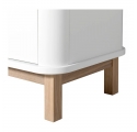 Armoire multi-rangement 3 portes WOOD - Blanc/chêne