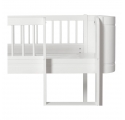 Lit mezzanine mi-haut WOOD Mini + - Blanc - 68x162 cm