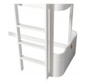 Lit mezzanine mi-haut WOOD Mini + - Blanc - 68x162 cm