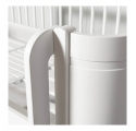 Lit mezzanine mi-haut WOOD Mini + - Blanc - 68x162 cm