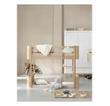 Lit mezzanine mi-haut WOOD Mini + - Chêne - 68x162 cm