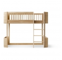 Lit mezzanine mi-haut WOOD Mini + - Chêne - 68x162 cm