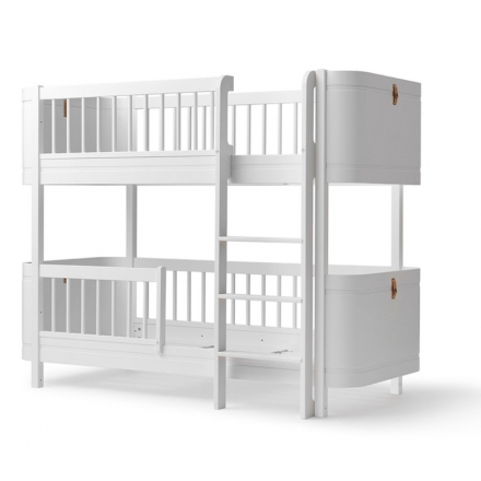 Lit superposé mi-haut WOOD Mini + - Blanc - 68x162 cm