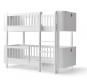 Lit superposé mi-haut WOOD Mini + - Blanc - 68x162 cm