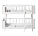 Lit superposé mi-haut WOOD Mini + - Blanc - 68x162 cm