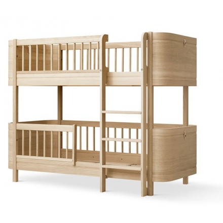 Lit superposé mi-haut WOOD Mini + - Chêne - 68x162 cm