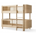 Lit superposé mi-haut WOOD Mini + - Chêne - 68x162 cm