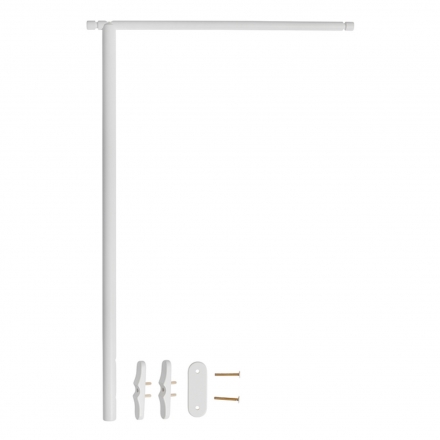 Crib rail for WOOD Mini+ crib with canopy option - White