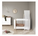 Crib rail for WOOD Mini+ crib with canopy option - White