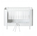 Lit bébé évolutif WOOD MINI + sans kit junior - Blanc