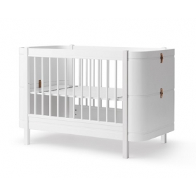 Lit bébé évolutif WOOD MINI + sans kit junior - Blanc