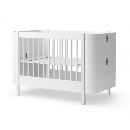 Lit bébé évolutif WOOD MINI + sans kit junior - Blanc
