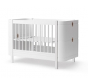 Lit bébé évolutif WOOD MINI + sans kit junior - Blanc