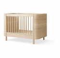 Lit bébé évolutif WOOD MINI + sans kit junior - Chêne