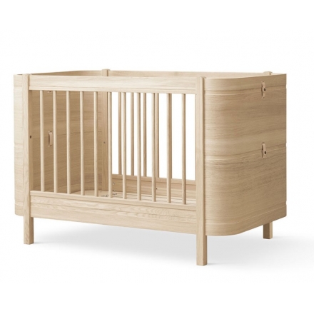 Lit bébé évolutif WOOD MINI + sans kit junior - Chêne