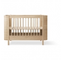 Lit bébé évolutif WOOD MINI + sans kit junior - Chêne