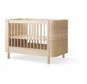 Lit bébé évolutif WOOD MINI + sans kit junior - Chêne