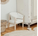 Fur SABA chair in raw beech - Ecru