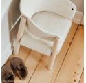 Fur SABA chair in raw beech - Ecru