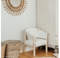Fur SABA chair in raw beech - Ecru
