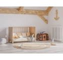NAMI wood and rattan crib 60 x 120 cm - Natural wood
