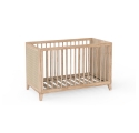 NAMI wood and rattan crib 60 x 120 cm - Natural wood