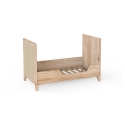 NAMI wood and rattan crib 60 x 120 cm - Natural wood
