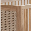 NAMI wood and rattan crib 60 x 120 cm - Natural wood