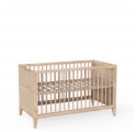 NAMI wood and rattan crib 70 x 140 cm - Natural wood