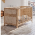 NAMI wood and rattan crib 70 x 140 cm - Natural wood