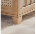 NAMI wood and rattan crib 70 x 140 cm - Natural wood