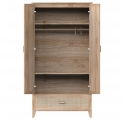 NAMI wood and rattan wardrobe - Natural wood