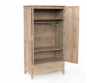 NAMI wood and rattan wardrobe - Natural wood