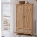 NAMI wood and rattan wardrobe - Natural wood