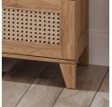 NAMI wood and rattan wardrobe - Natural wood