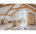 NAMI wood and rattan wardrobe - Natural wood