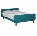Round Bed 140 x 200 cm - Peacock blue