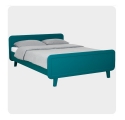 Round Bed 140 x 200 cm - Peacock blue