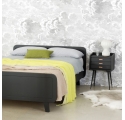 Round Bed 140 x 200 cm - Carbon