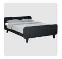 Round Bed 140 x 200 cm - Carbon
